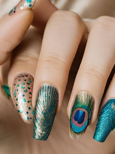 155+ Creative Peacock Nail Designs and Ideas to Try