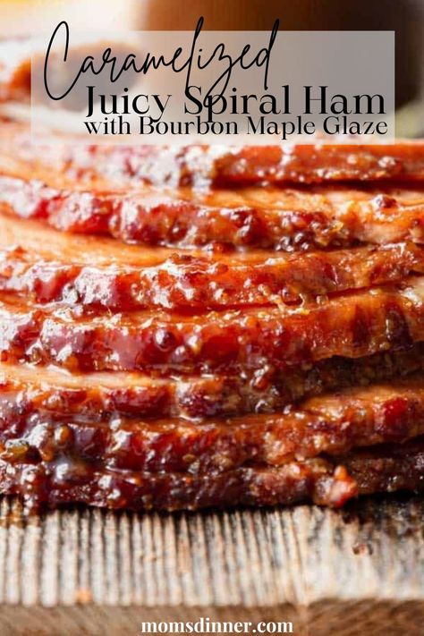 Bourbon Glazed Ham Recipes, Maple Bourbon Glazed Smoked Ham, Maple Bourbon Glazed Ham, Bourbon Smoked Ham, Bourbon Ham Glaze Recipe, Maple Syrup Ham Glaze Recipe, Ham Mustard Glaze, Maple Ham Glaze, Mustard Glaze For Ham