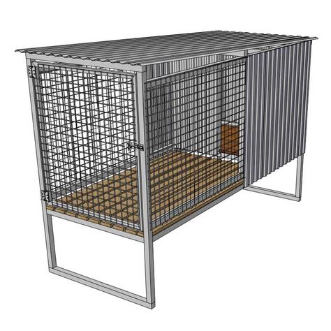 Raised Dog Kennel or Cage Plans Dog Cage Ideas Outdoor, Raised Dog Kennel, Dog Cage Ideas, Dog Kennel Ideas Outdoor, Dog Kennel Ideas, Kennel Ideas Outdoor, Pigeon Nest, Animal Enclosures, Dog Boarding Facility