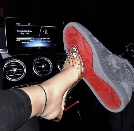 Luxury Couple, Golden Ticket, Couple Shoes, Black Couples Goals, Cute Relationship Goals, Red Bottoms, Silver Shoes, Couple Outfits, Couple Aesthetic