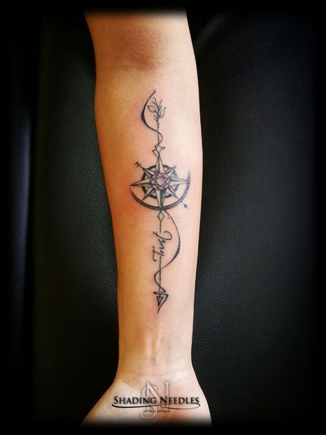 Theigh Tattoos, True North Tattoo, North Tattoo, Blue Lotus Tattoo, Compass And Map Tattoo, Nautical Tattoos, Clock Tattoos, Compass Clock, Map Tattoo