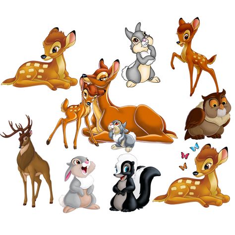 Bambi Images Walt Disney, Bambi Svg Free, Bambi Illustration, Bambi And Friends, Bambi Characters, Bambi Art, Disney Clipart, Baby Birthday Decorations, Bambi Disney