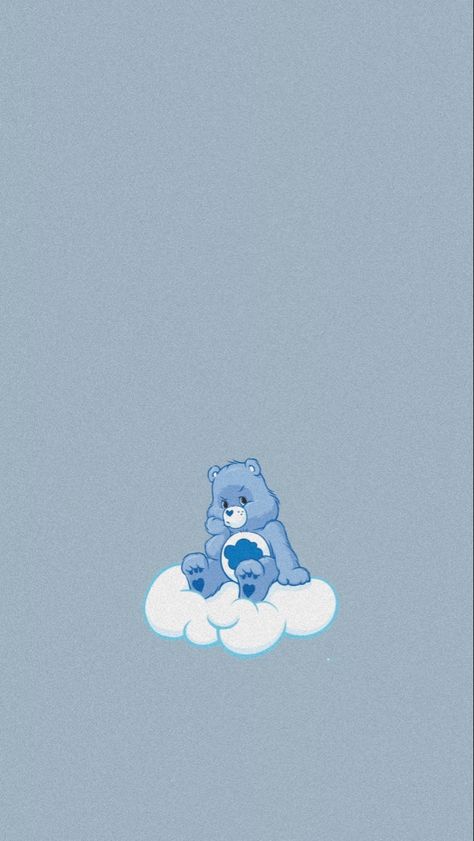 Grumpy Bear Wallpaper, Wallpaper Iphone Biru, Grumpy Care Bear, Care Bears Vintage, Grumpy Bear, Baby Blue Wallpaper, Cute Lockscreens, Baby Blue Aesthetic, Christmas Aesthetic Wallpaper