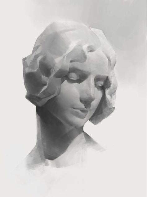 ArtStation - study~, Ming Xiao Values Study Reference Art, Value Study Reference, Values Painting, Value Reference, Value Studies, Anatomy Head, Painting Studies, Value Study, Posca Art