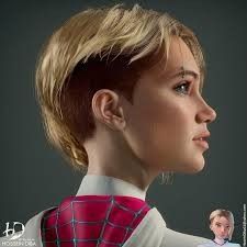 Gwen Stacy Haircut, Anime Haircuts Women, Non Binary Haircuts, Cortes Bob, Spider Gwen Cosplay, Marvel Spider Gwen, Anime Haircut, Cosplay Hair, Short Hair Tutorial