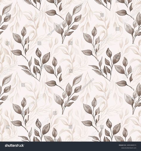 Watercolor Leaves Seamless Pattern Leaves Stock Illustration 2491060571 | Shutterstock Leaves Seamless Pattern, Pattern Leaves, Flora Pattern, Abstract Pattern Design, Flower Pattern Design, Watercolor Leaves, Digital Flowers, Floral Illustrations, Abstract Flowers