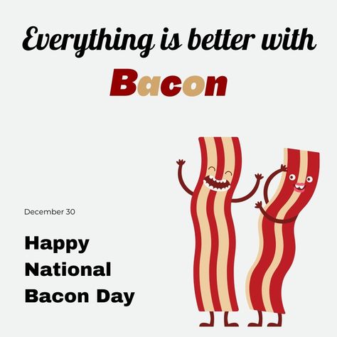 Happy National Bacon Day. Yes, I will freely admit that I have a fondness for bacon. Growing up on a farm where we raised pigs, I also know where bacon comes from. And, I'm quite familiar with the charming exploits of a certain pig named Wilbur and his friend Charlotte. That being said, bacon does add flavor to some wonderful recipes, however, I don't believe everything is better with bacon. National Bacon Day, Growing Up On A Farm, National Pig Day, Bacon Day, National Days, Pigs, Growing Up, Bacon, Good Things