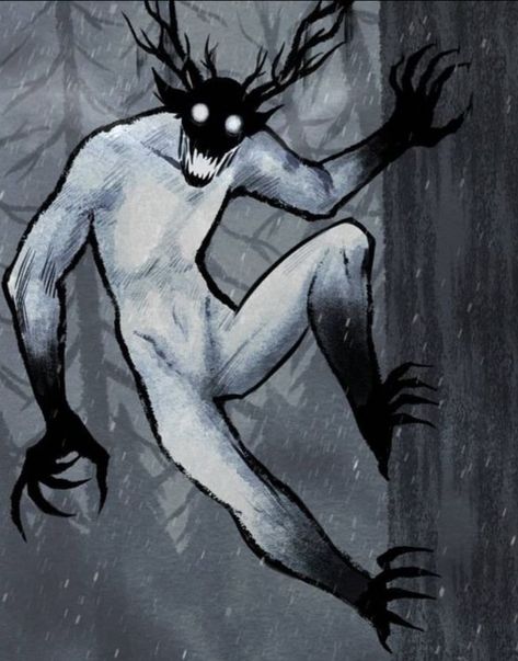 Wendigo Monsters, Mythical Creature Art, Native American Legends, Monster Artwork, Magical Creature, Cosmic Horror, Forest Creatures, Monster Concept Art, Mythical Creature