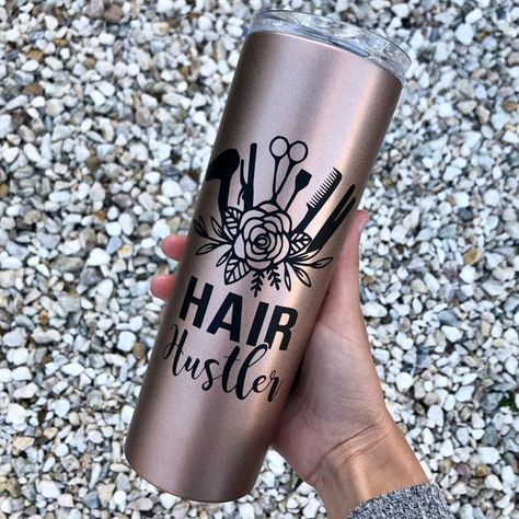 Gifts For Hairdresser, Glass Water Bottles, Tea Ring, Salon Owner, Hairdresser Gift, Hair Stylist Gifts, Funny Presents, Glitter Tumbler Cups, Graduation Cap Decoration