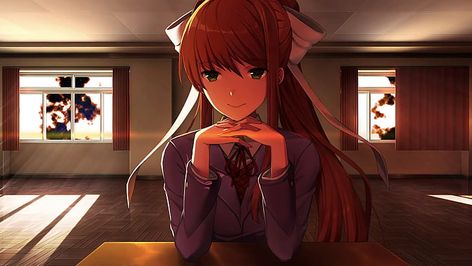 Video Game, Doki Doki Literature Club!, Monika (Doki Doki Literature Club!) HD wallpaper Dark Side Of Dimensions, Arturia Pendragon, Anime Lock Screen, Doki Doki Literature Club, Epic Games Fortnite, Latest Hd Wallpapers, Fandom Games, Psychological Horror, Keys Art