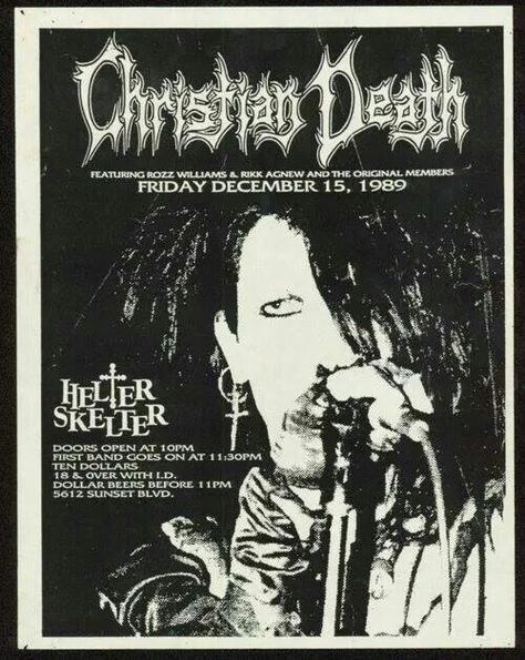 Rozz Williams, New Wave Music, 80s Goth, Dark Wave, Goth Bands, Goth Music, Punk Poster, Goth Subculture, Arte Punk