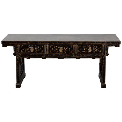 Sideboard Chinoiserie 19th Century China | 1stdibs.com Chinese Chinoiserie, Luxury Sideboard, Table Drawer, Asian Furniture, Altar Table, Mirror Plates, Chinese Furniture, Sideboard Designs, Marble Side Tables