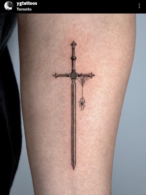 Swords Tattoo, Eight Of Swords, Tatoo Styles, Shin Tattoo, Star Tattoo Designs, Inner Warrior, Healing Tattoo, Gothic Tattoo, Sternum Tattoo