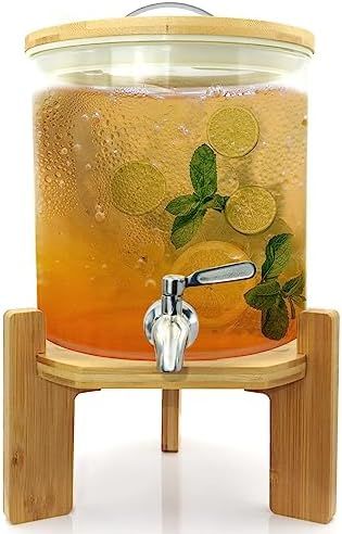 Glass Water Dispenser, Glass Drink Dispenser, Glass Beverage Dispenser, Practical Accessories, Glass Drink, Beverage Dispenser, Beverage Dispensers, Party Bars, Drink Dispenser