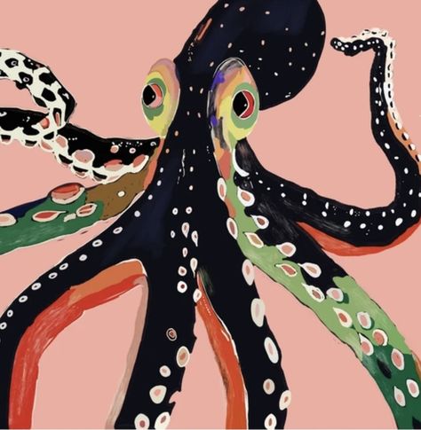 Amaya Core, Octopus Doodle, Octopus Colorful, Octopus Tattoo Ideas, Octopus Poster, Salvation Tattoo, Octopus Illustration, Inktober 2024, Octopus Design