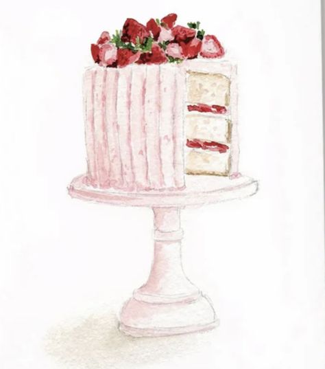 Watercolor Birthday Cake, Cupcake Watercolor, Cake Watercolor, Watercolor Cake, Watercolor Birthday, 2025 Calendar, Watercolor Paintings, Birthday Cake, Paint