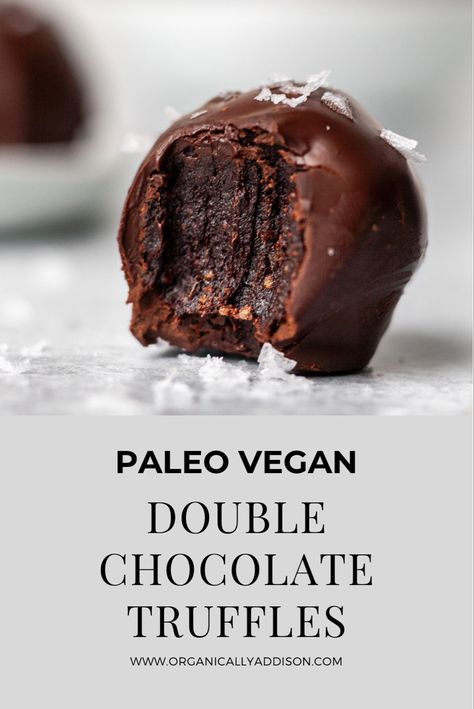 Dairy Free Truffles, Whole30 Sweet Potato, Vegan Chocolate Truffles, Truffle Chocolate, Dark Chocolate Desserts, Vegan Truffles, Best Paleo Recipes, Dairy Free Paleo, Truffle Recipe Chocolate