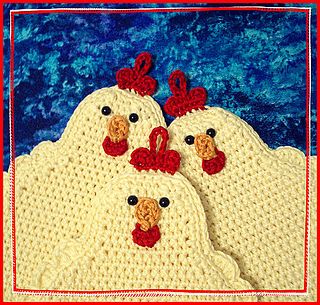 Crocheted Chickens, Chicken Crochet, Chicken Pattern, Crochet Chicken, Potholder Patterns, Crochet Potholders, Chicken Art, Crochet Kitchen, Crochet Dishcloths