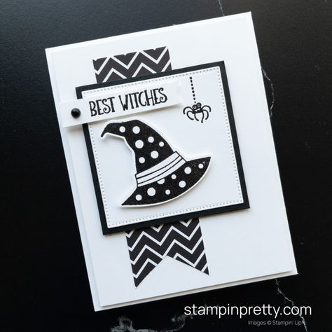 A Parade of 12 Halloween Card Ideas from the Not So Spooky Past Stampin Up Witches Hat, Su Bewitching, Witch Cards, Happiness Abounds, Mary Fish, Stampin Pretty, Carte Halloween, Halloween Cards Handmade, Holiday 2022