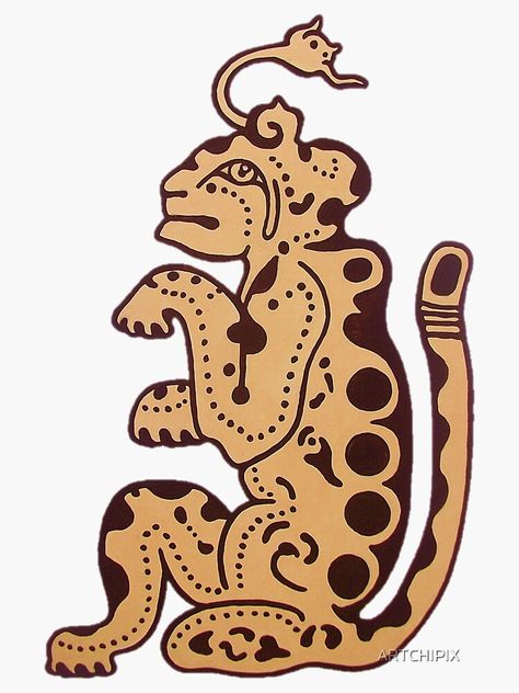 Mayan Jaguar Art, Mayan Jaguar, The Mayans, Tequila, Drawing Ideas, Guatemala, Jaguar, Art Work, Sticker Design