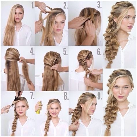 How to Make Romantic Loose Side Braided Hairstyle | www.FabArtDIY.com LIKE Us on Facebook ==> https://www.facebook.com/FabArtDIY Hair Braid Diy, Loose Side Braids, Side Braid Hairstyles, Easy Hairstyles For Medium Hair, Braid Hairstyle, Fishtail Braid, Easy Braids, Side Braid, Braided Hairstyles For Wedding