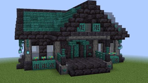 Nether House Ideas, Nether House Minecraft, Minecraft Nether Builds, Nether Builds, Nether House, Construction Minecraft, Minecraft Things, Minecraft Structures, Minecraft Banners