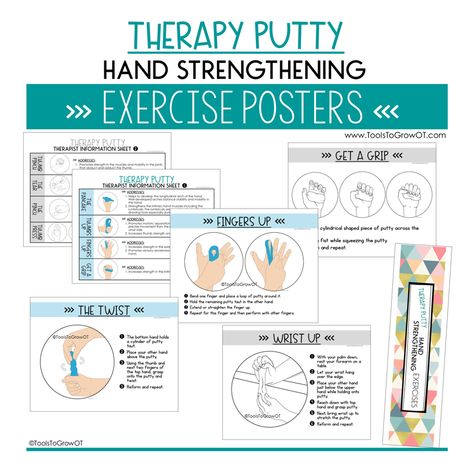 Hand Therapy Putty Exercises | Blog | Tools To Grow, Inc. Theraputty Exercises Hands, Mom Therapy, Theraputty Exercises, Hand Strengthening Exercises, Therapy Putty, Occupational Therapy Kids, Hand Strengthening, Infant Lesson Plans, Card Workout