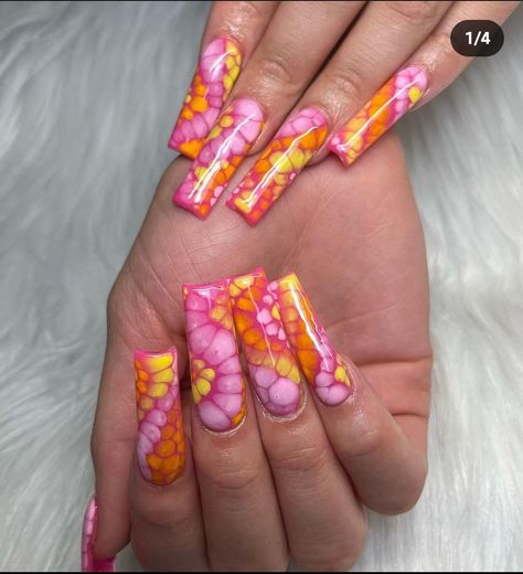 Tye Dye Nails, Trippy Nails, Nailart Ideas, Blooming Gel, Tie Dye Nails, Nails Ideas, Nail Tech, Nail Ideas, Nail Inspo