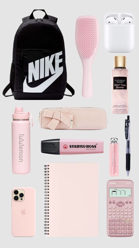 School Emergency Kit, School Backpack Essentials, Pretty School Supplies, Cute Stationary School Supplies, School Bag Essentials, Backpack Essentials, School Kit, Emergency Bag, Purse Essentials