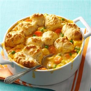 Easy Cheddar Chicken Potpie Recipe from Taste of Home Potpie Recipe, Fall Chicken Recipes, Chicken Potpie, Cheddar Chicken, Semi Homemade, Chicken Pot Pie Recipes, Frozen Veggies, Leftover Chicken, Chicken Pot