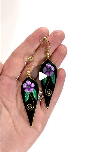 Polymer Clay Artist, Tutor, PolyOriginals on Instagram: "I reduced the Double Ended Petal cane to create tiny flowers to sit within these earrings - what do you think? They’re available in my Etsy store. What will you make with this petal cane? 🤔🙂 The petal tutorial is also available there. Link in bio 😉🙃  #tutorial #polymerclay #polymerclaycanes #polymerclayartist #polymercane #creativeartist #earrings #creatingart #polymerclayearrings #oddlysatisfying #fimocreations #polymerclaycreations #visualasmr #relaxandcreate #colourful #statementearrings #havingfun #flowerearrings" Polymer Clay Cane Tutorial, Homemade Clay, Clay Artist, Polymer Clay Cane, Polymer Clay Canes, Polymer Clay Creations, Tiny Flowers, The Double, Flower Earrings