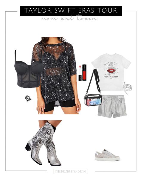 Tween outfits | mom outfits | eras tour | taylor swift | ts | concert outfit Beyonce Concert Outfit Midsize, Plus Eras Tour Outfits, Pregnant Eras Tour Outfit, Eras Tour Outfit Inspiration Midnights, Taylor Swift Concert Outfit Ideas Plus Size, Eras Tour Outfit Ideas Plus Size, Plus Size Eras Tour Outfit Ideas, Taylor Swift Concert Outfits For Moms, Taylor Swift Concert Outfit For Moms