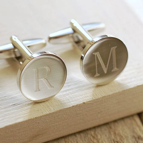 Monogrammed Cufflinks, Initial Cufflinks, Love You To Pieces, Wedding Cufflinks, Heart Padlocks, Cufflink Box, Personalized Cufflinks, Personalised Gift Boxes, Engraved Wedding