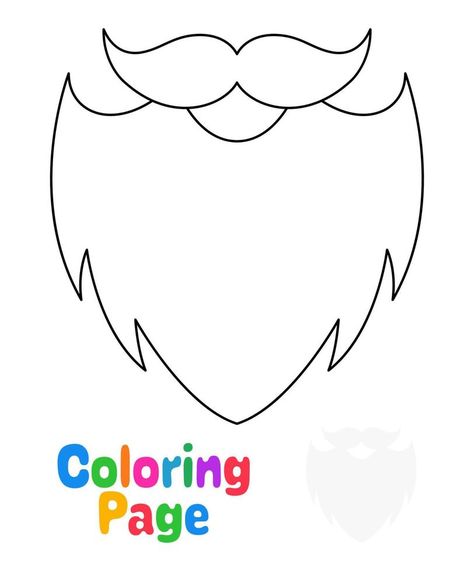 Coloring page with Beard for kids Beard Template, Kids Coloring Books, Vector Pattern, Coloring Page, Coloring Books, Coloring Pages, Vector Free, Royalty Free, For Kids