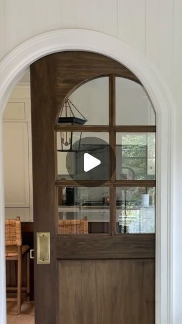 Simpson Door Company on Instagram: "Okay, y'all almost broke the internet last time we shared this @werethewhites_ project... 👀  Just when we thought this arch-top dupe couldn't get any better - Emily let us in on some BTS footage!  "Smartest and easiest way to get the arched pocket door look we were going for (at a fraction of the cost) was buying a square door from @simpsondoorco and framing out the doorway as an arch with drywall. 🤍😍👍🏼"" Arched Pocket Door, Door Company, Shutter Doors, Pocket Door, Pantry Door, Pocket Doors, Drywall, Shutters, Pantry