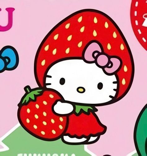 Hello Kitty Strawberry, Fukuoka Japan, Iphone Lockscreen Wallpaper, Kitty Drawing, Cute App, Hello Kitty Backgrounds, Hello Kitty Drawing, Hello Kitty Art, Pink Hello Kitty