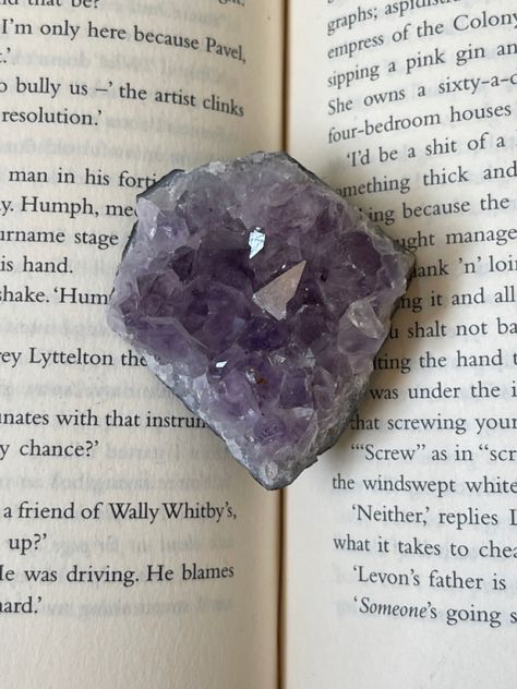 #amythest #book #symmetry #rock #pretty #purple #crystal #crystalcluster #crystallover Amythest Crystals, Mystical Natural Purple Crystals, Spiritual Large Purple Stone Crystals, Luxury Purple Spiritual Crystals, Large Purple Spiritual Stone Crystals, Spiritual Large Purple Crystals, Pink Gin, Pretty Rocks, Purple Crystals