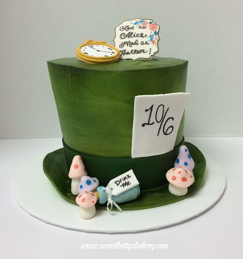 Mad Hatter Cake Mad Hatter Cake Simple, Mad Hatter Smash Cake, Mad Hatter Birthday Cake, Mad Hatter Cake Ideas, Mad Hatter Tea Party Cake, Alice In Wonderland Cake Simple, Mad Hatter Cake, Birthday Extravaganza, Decorating Food