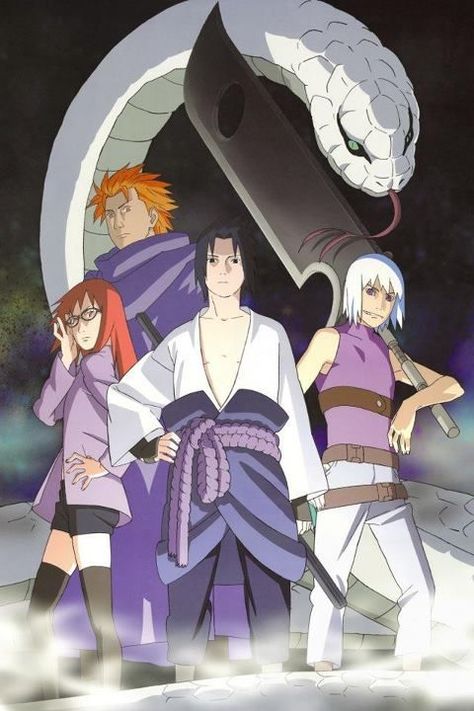 Time Hebi - Sasuke, Suigetsu, Karin e Juugo. Karin Naruto, Naruto Mignon, Sasuke And Itachi, Naruto Teams, Naruto Drawings, Naruto Series, Naruto Pictures, Naruto Wallpaper, Naruto And Sasuke