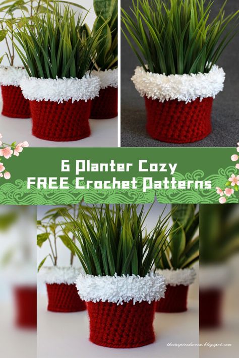 6 Planter Cozy Crochet Patterns – FREE Crochet Planter Cover, Crochet Plant Pot, Crochet Planter, Home Crochet, Planter Cover, Owl Planter, Indoor Plant Wall, Crochet Patterns Free, Hanging Plant Wall