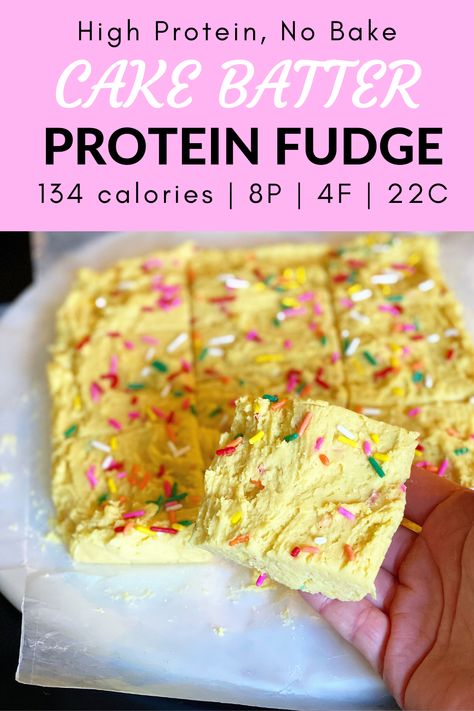 Macro Friendly Protein Bar, Quest Baking Mix Recipes, Macro Friendly Baking, Macro Friendly Baked Goods, Cake Batter Protein Pudding, Protein Powder Uses, Macro Friendly Sweet Treats, Cake Batter Premier Protein Shake Recipes, Premier Protein Cake Batter Recipes