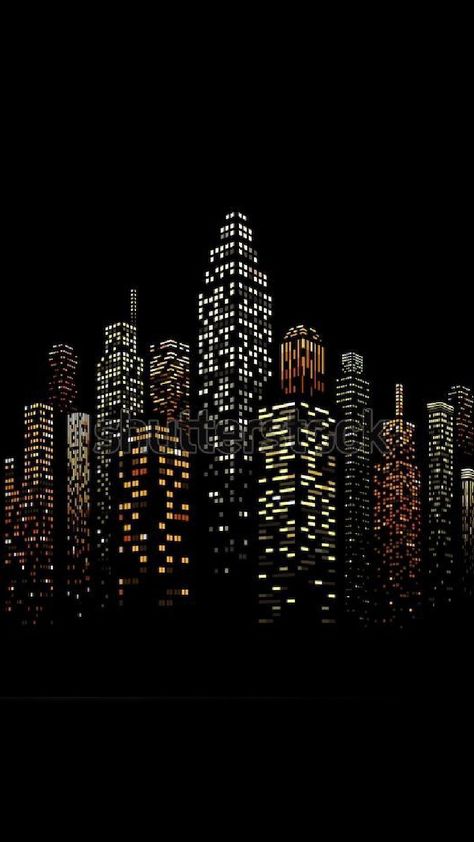 Night City Aesthetic Dark Wallpaper, Dark Background Landscape, City Lights Drawing, New York Skyline Night, Night Bg, Dark City Aesthetic, Night Cityscape, Amoled Wallpapers, Creation Art