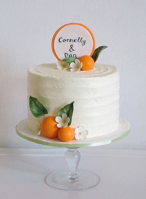 Orange Blossom Wedding Cake, Orange Theme Cake Ideas, Cuties Cake Ideas, Cutie Orange Cake, Orange Blossom Cake, Little Cutie Cake, Orange Theme Cake, Little Cutie Baby Shower Cake, Orange Cake Decoration