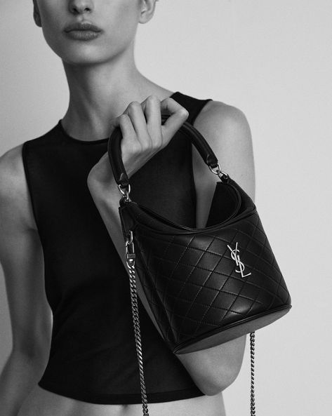 GABY bucket bag in lambskin | Saint Laurent | YSL.com Ysl Gaby, Bag Ysl, Ysl Bags, Dior Wallet, Valentino Women, Bottega Veneta Shoulder Bag, Sheep Leather, Gucci Belt, Small Bag