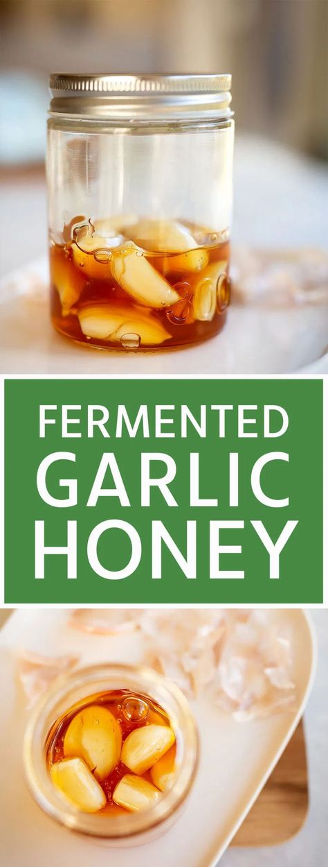 Fermented Garlic Honey | Kids Eat by Shanai | Fight off Cold + Flu Fermented Garlic Honey, Preserving Garlic, Medicinal Recipes, Fermented Recipes, Fermented Garlic, Natural Medicines, Throat Remedies, Garlic Honey, Garlic Recipe