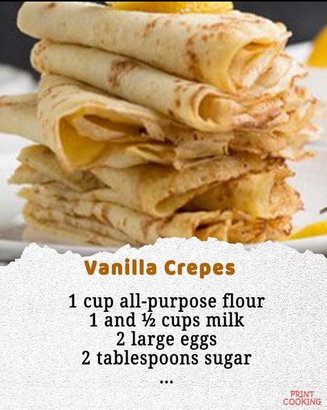 Crepe Filling Ideas Dinners, Crepe Pancake Recipe, Recipes Crepes, Crepes Sweet, Breaky Ideas, Crepes Recipe Breakfast, Ukrainian Christmas, Easy Crepe Recipe, Crepe Recipe