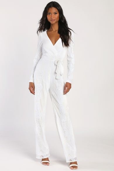 Love poem - Lulus Search Sequin Jumpsuit Long Sleeve, Belt Wide, Bridal Jumpsuit, Wedding Jumpsuit, Sequin Jumpsuit, Lulu Fashion, Fitted Sleeves, Sash Belt, Long Sleeve Jumpsuit