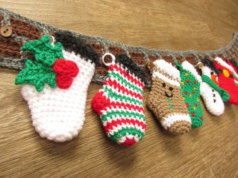 And another Christmas pattern - my stocking advent calendar! I had so much fun with this one! The stockings are removable and fillable, so many fun ways to use it! https://etsy.me/41tNdcX #christmas #crochet #adventcalendar #pdfcrochetpattern #christmasstocking Crochet Advent Calendar, Quick Crochet Patterns, Days Until Christmas, Quick Crochet, Unique Crochet, Christmas Pattern, Easy Projects, Advent Calendar, Instant Download Etsy