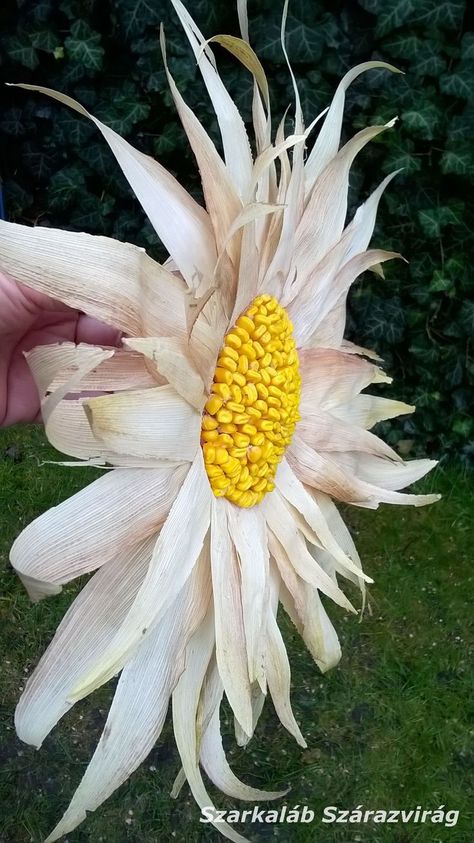 Thanksgiving Church Decorations, Corn Husk Crafts, Fall Yard Decor, Corn Flower, Grass Wreath, Fall Pumpkin Decor, Rustic Party, Deco Nature, Fall Thanksgiving Decor