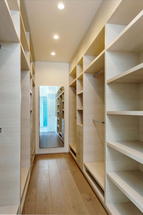 Small Master Closet, Narrow Closet, Master Closet Design, Small Walk In Closet, Walking Closet, Dream Closet Design, Closet Design Layout, Walk In Closet Design, Closet Renovation